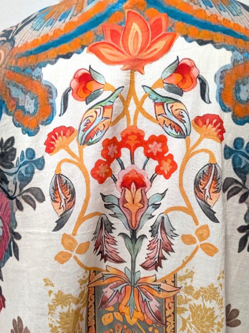 Natural Life Womens NWT Size L Barcelona Floral 100% Cotton Button Up Blouse Top - Picture 7 of 9